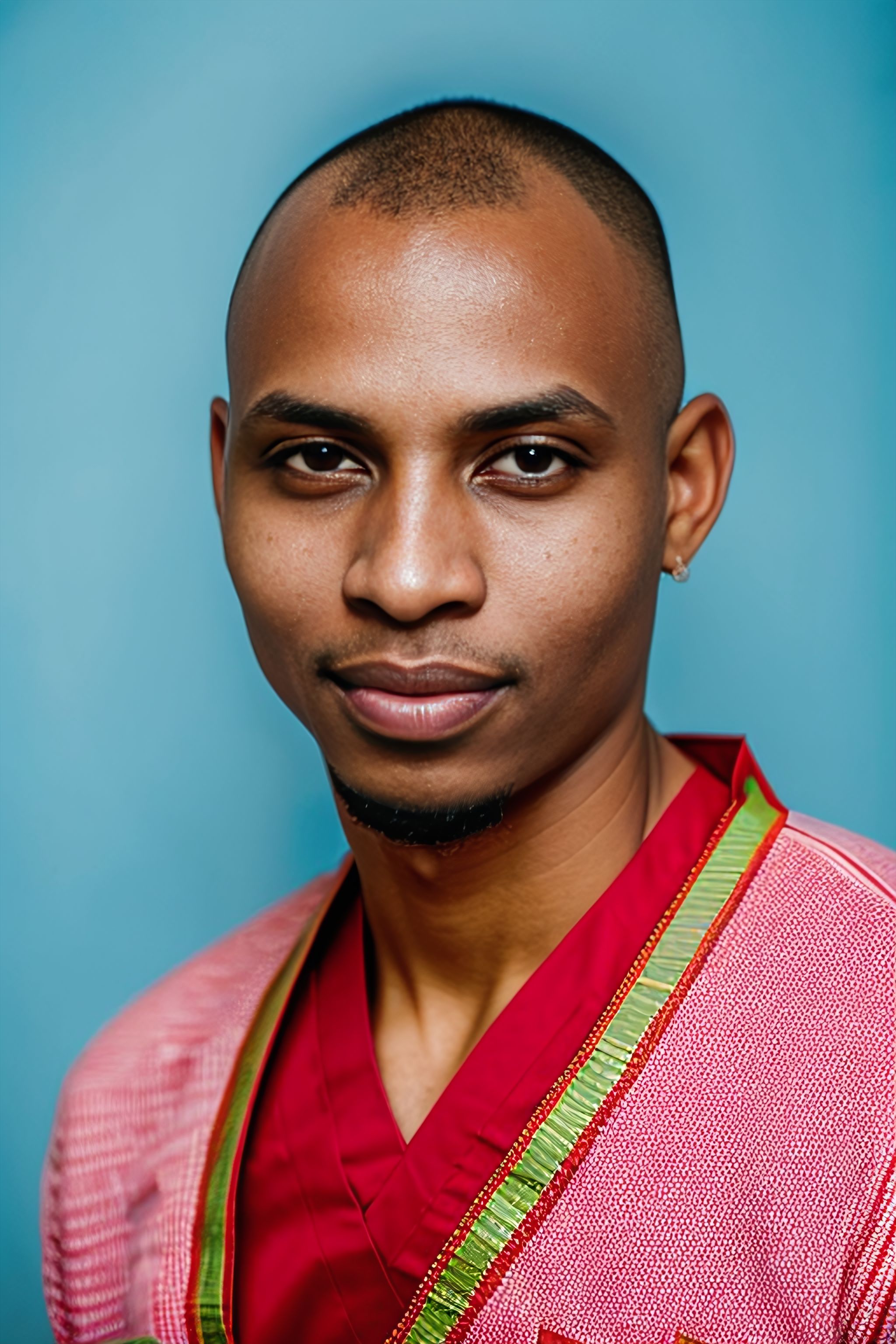 Portrait generated with Stable Diffusion.